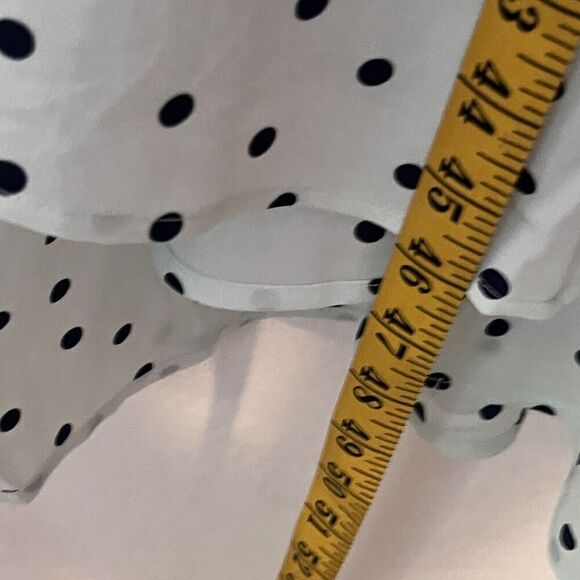 NWT Lane Bryant Faux Wrap Dress Size 16 Polka Dot Flirty Blue Midi Ruffle $90 - Picture 8 of 11